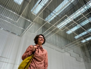 Nadia Kaabi-Linke and Mohammed Kazem at the Guggenheim Museum, New York
