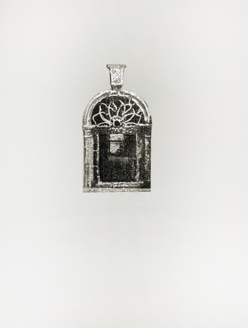 Najmun Nahar Keya  Corinthian Dhaka (16)  Charcoal, graphite, rabbit skin glue, silver, on Fabriano archival paper  11 x 14 in.  2019
