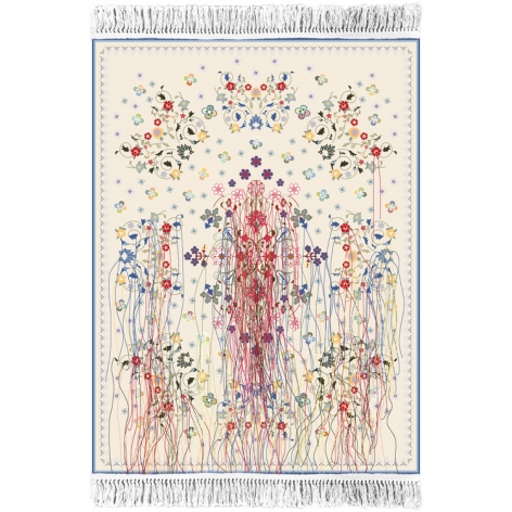 Saks Afridi  Gravity Rug 3, 2016  Handmade silk  78h x 48w in.