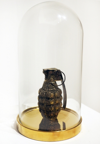 P.D. Pulak  Untitled (For a pretty small explosion)  Brass  4.5 x 2.75 in. 10.5 x 5 in.  2019