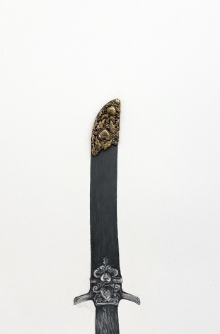 Promotesh Das Pulak  Untitled (Beautiful way to die) (7)  2019  Drawing on paper, brass, copper  16 x 12 in.