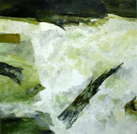 Ram Kumar Untitled Abstract 3 (Green Medley), 2006 Oil on canvas 36 x 36 in
