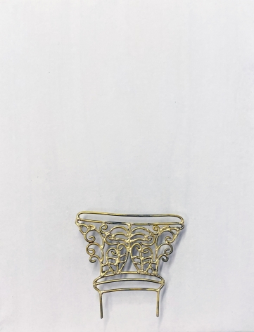 Najmun Nahar Keya  Yume-no-sen (13)  Gas welded brass and gold leaf on Japanese paper, wood, archival glue  12 x 9.4 in.  2019