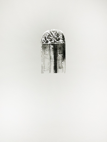 Najmun Nahar Keya  Corinthian Dhaka (2)  Charcoal, graphite, rabbit skin glue, silver, on Fabriano archival paper  11 x 14 in.  2019